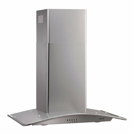 ALMO 36-in. Arched Canopy Chimney Wall Mount Range Hood with 450 CFM Air Flow, Halogen Lighting B5736SS